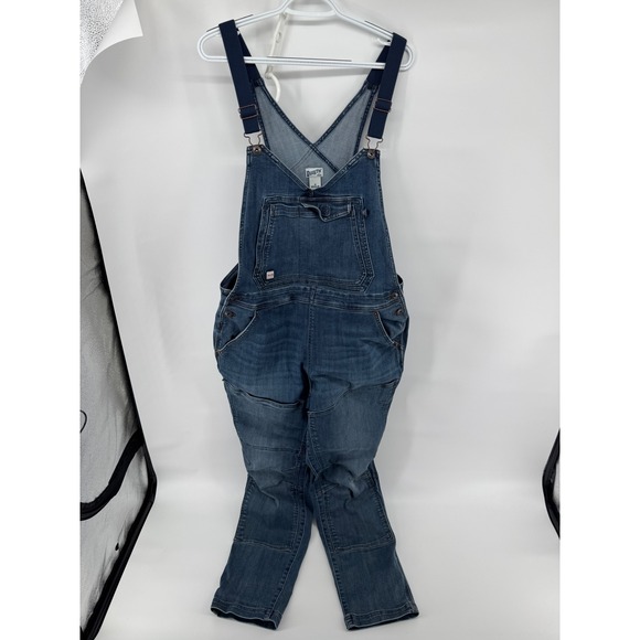 Duluth Trading Co. Denim Overalls Womens Size 18 Regular Blue Workwear - Picture 2 of 7